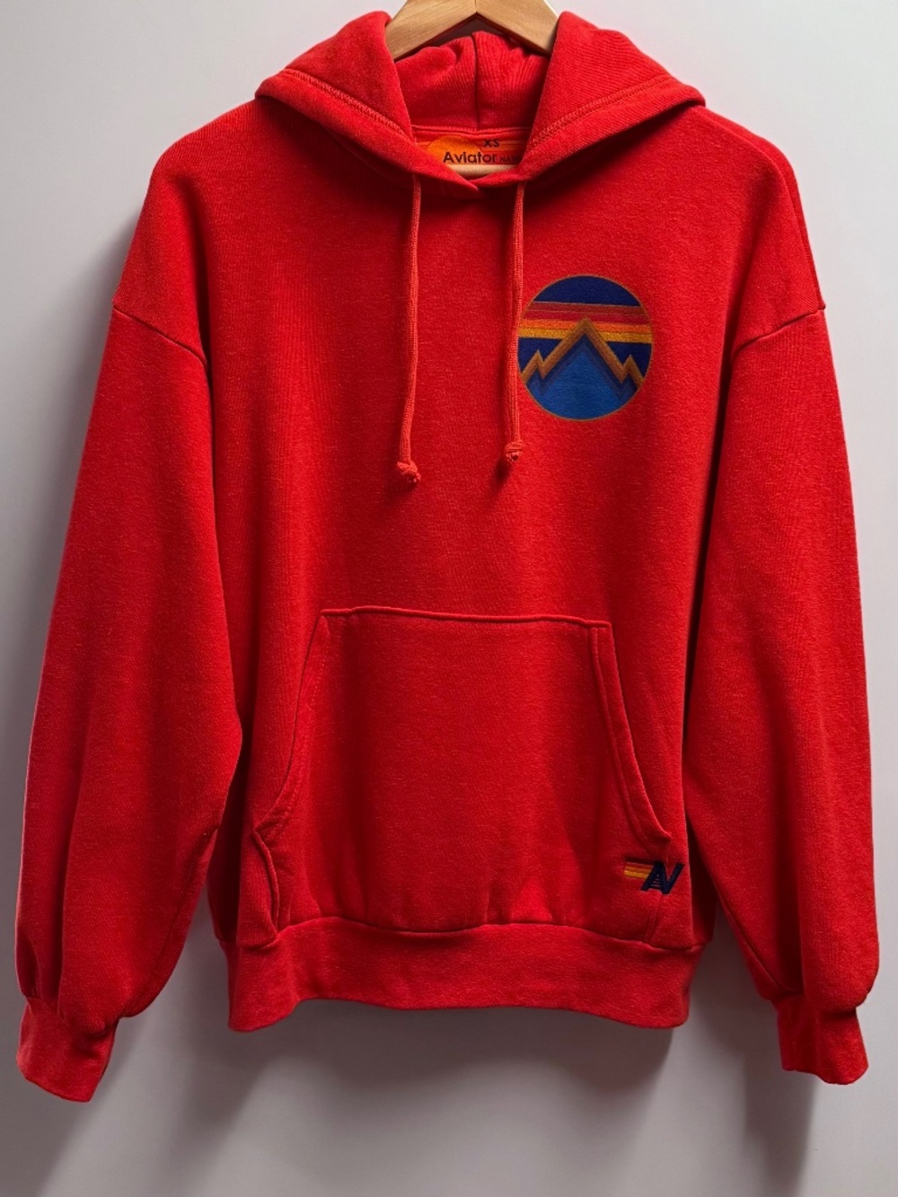Aviator Nation All Seasons Relaxed Pullover Hoodie Red XS